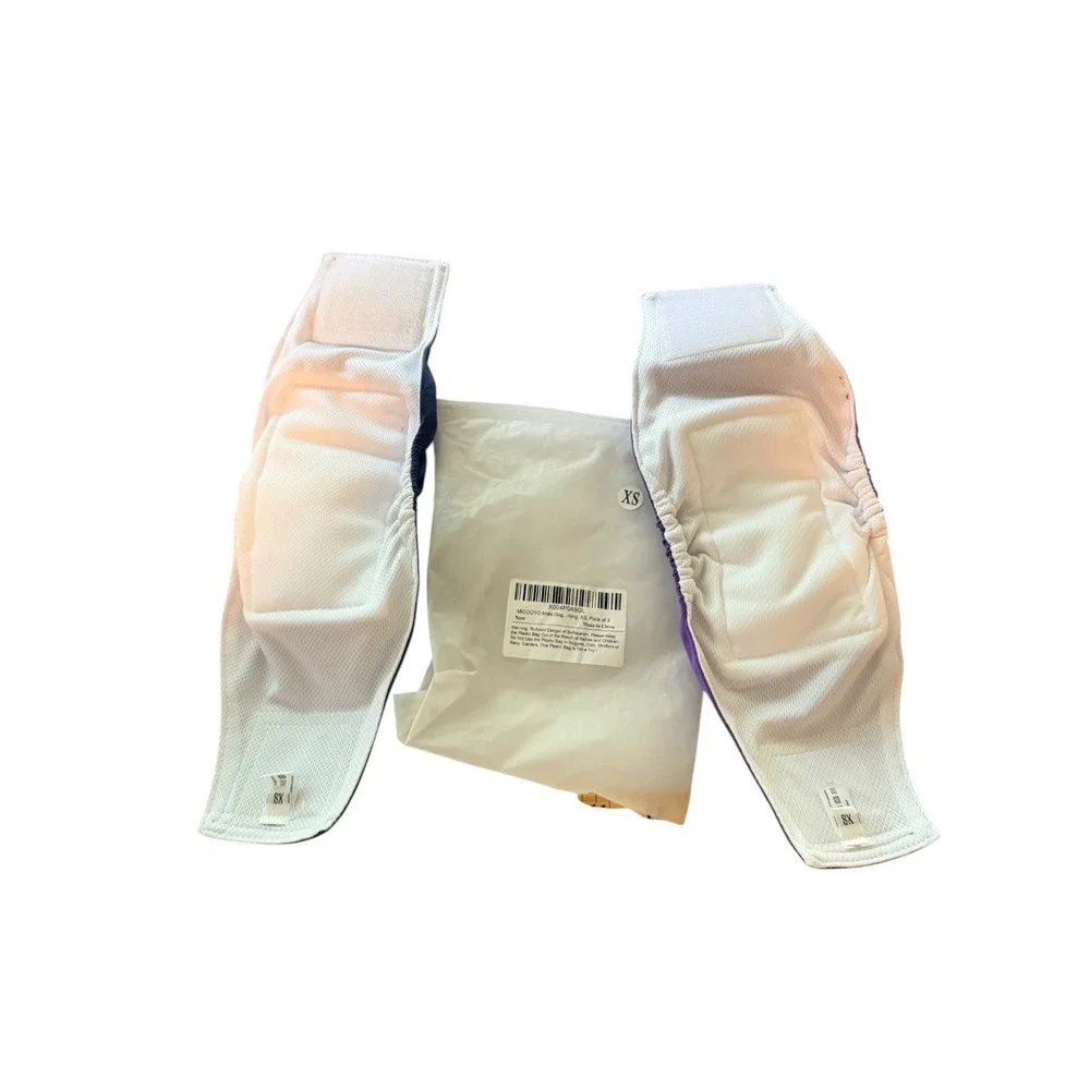MICOOYO Belly Band Male Dog XS Blue Purple New Washable Reusable Diaper 2pk
